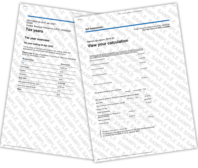 Buy SA302/Tax Overview